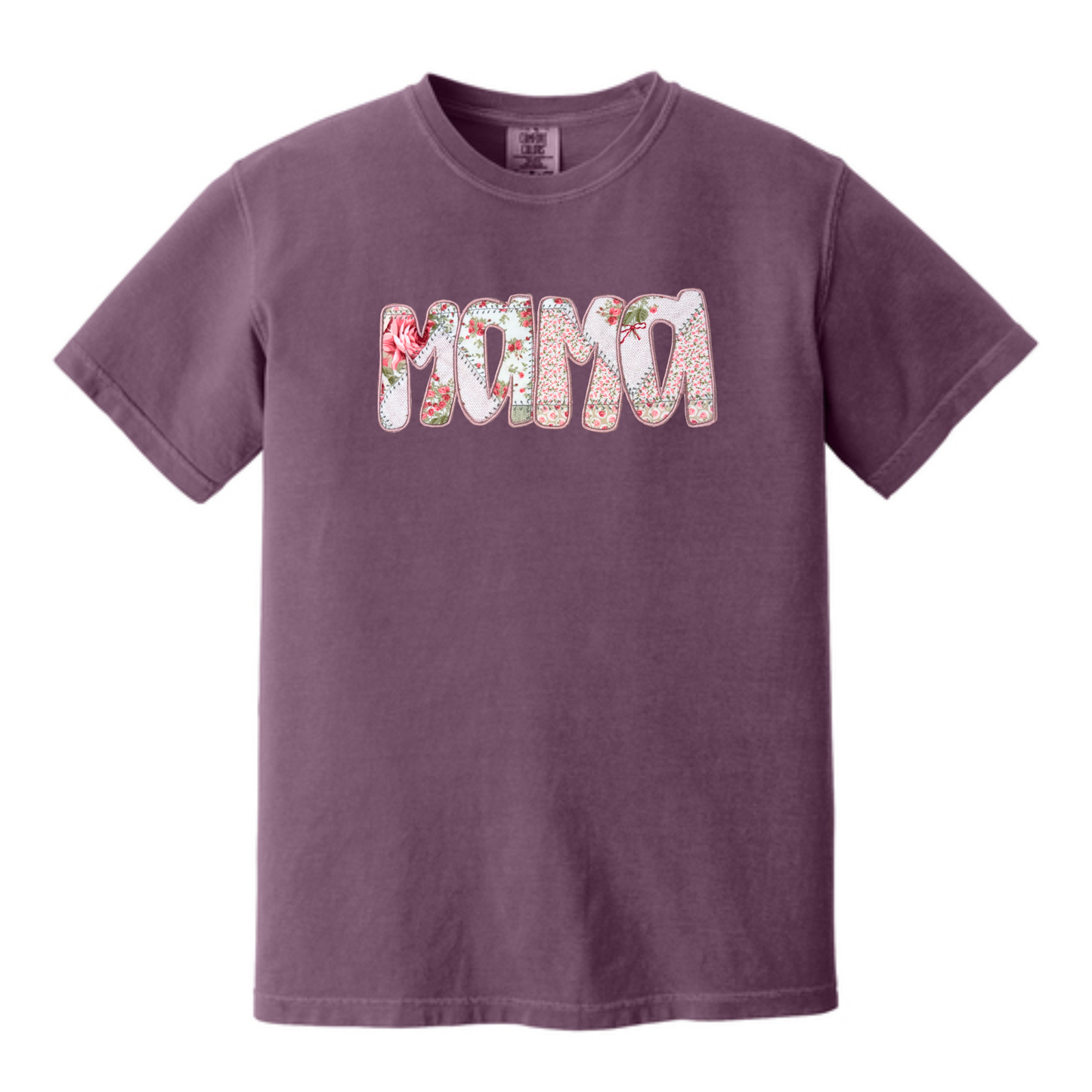 Mama Embroidered Floral Tee