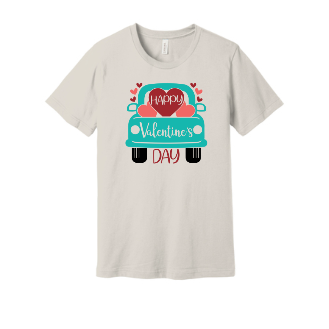 Valentines Graphic T-shirt - Valentine's Vintage Truck