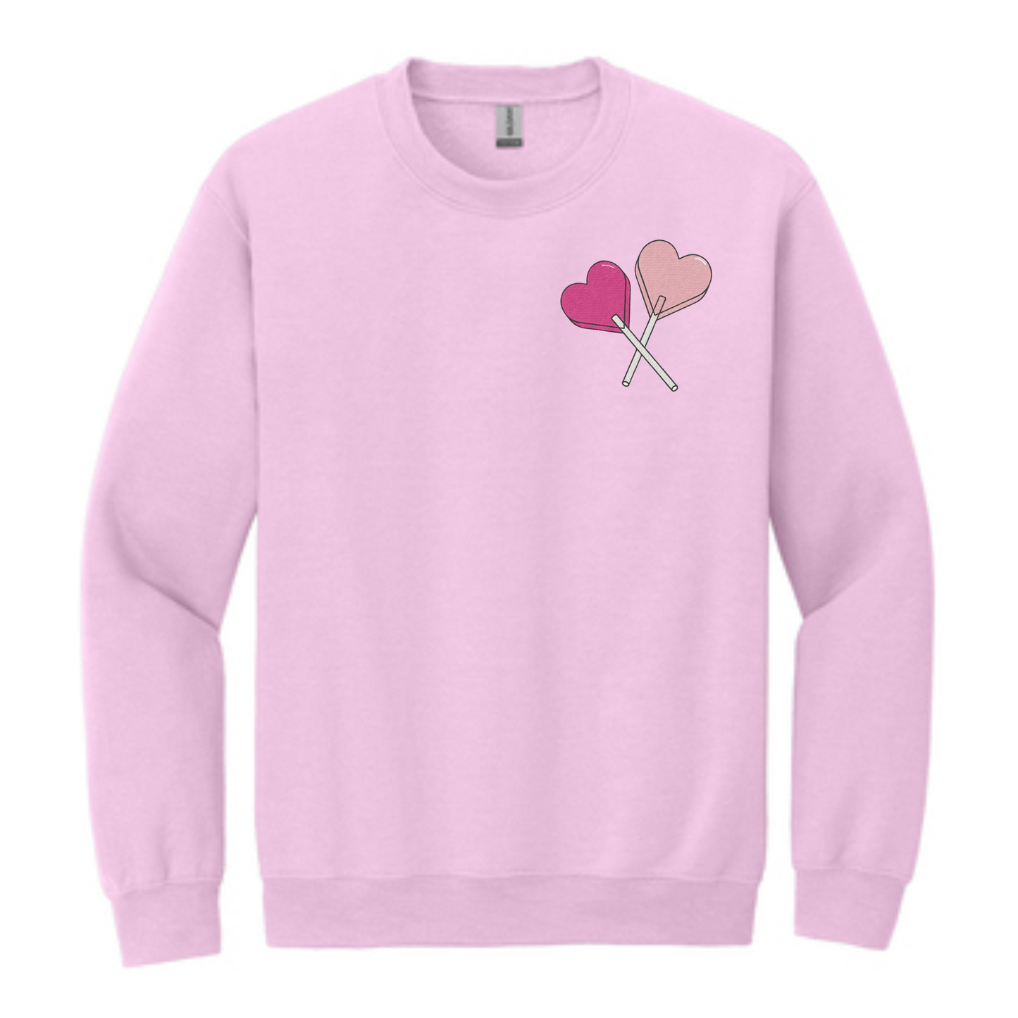 Embroidered Heart Lollipop Crew
