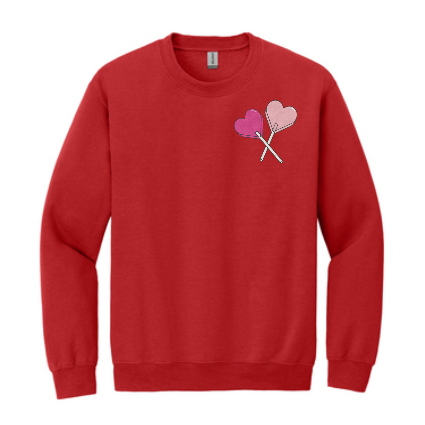 Embroidered Heart Lollipop Crew