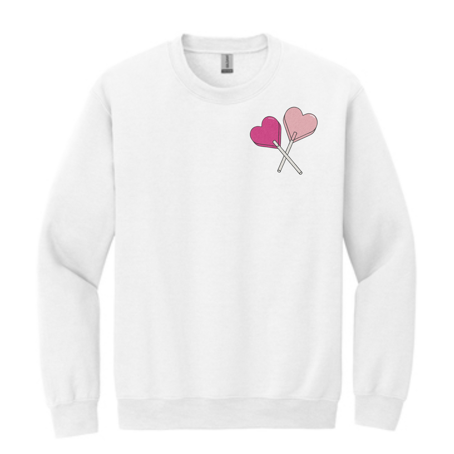 Embroidered Heart Lollipop Crew