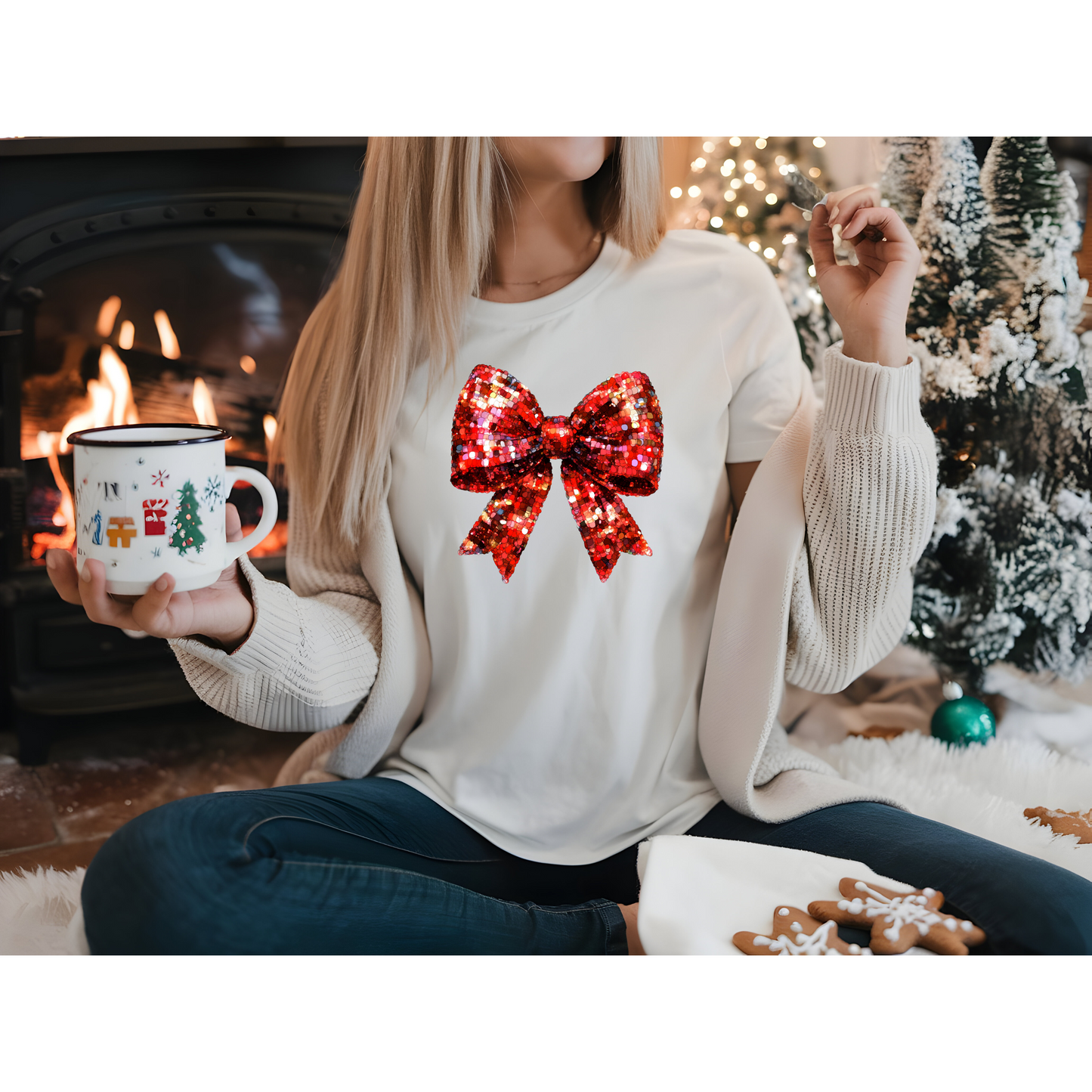 Christmas Bow Tee