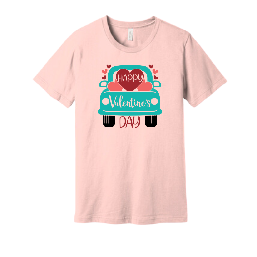 Valentines Graphic T-shirt - Valentine's Vintage Truck