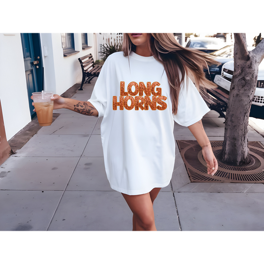 Sequin Longhorns Tee