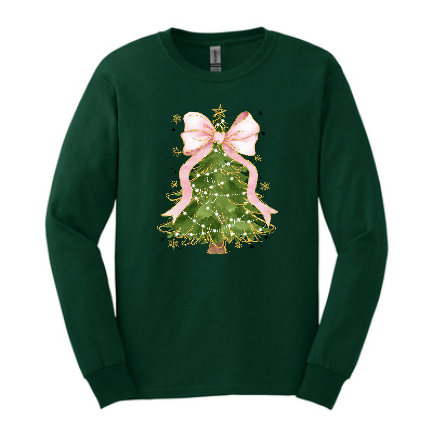 Pink Bow Christmas Tee