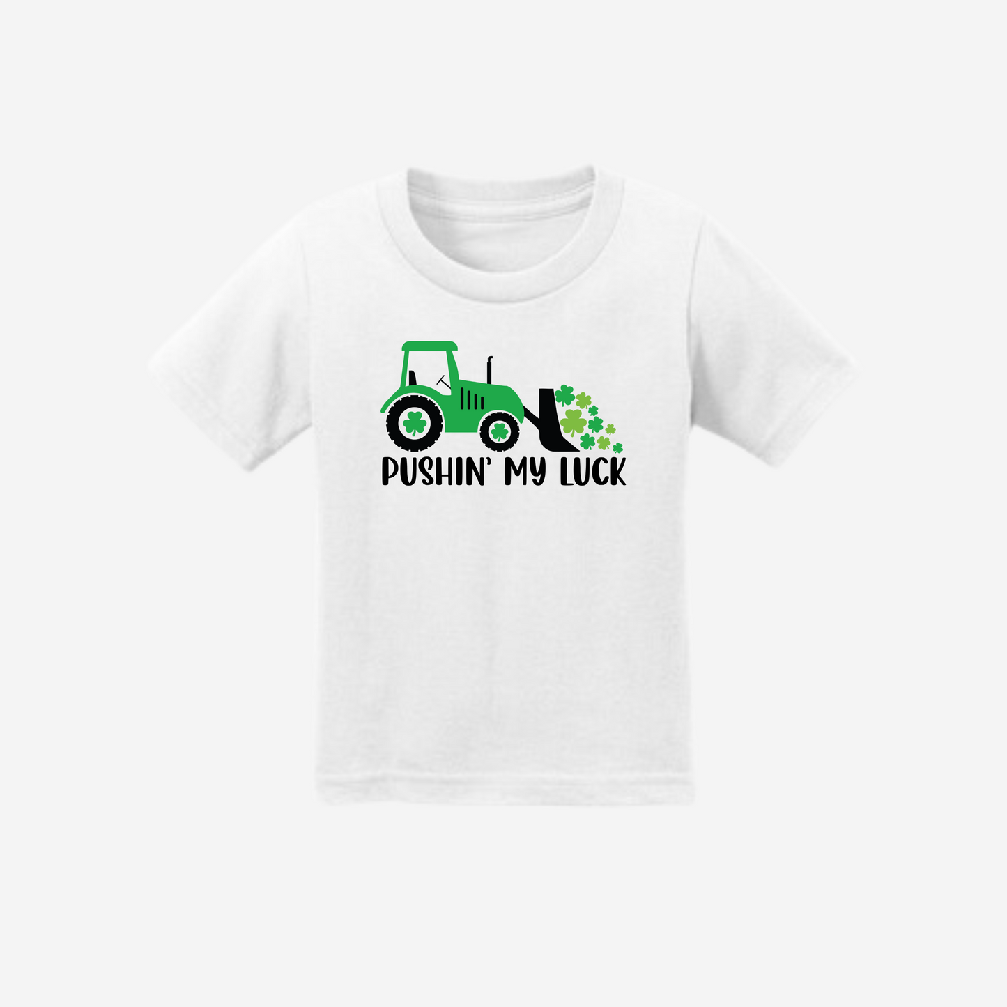 St. Patrick's Day Graphic Toddler T-shirt - "Pushin' My Luck"