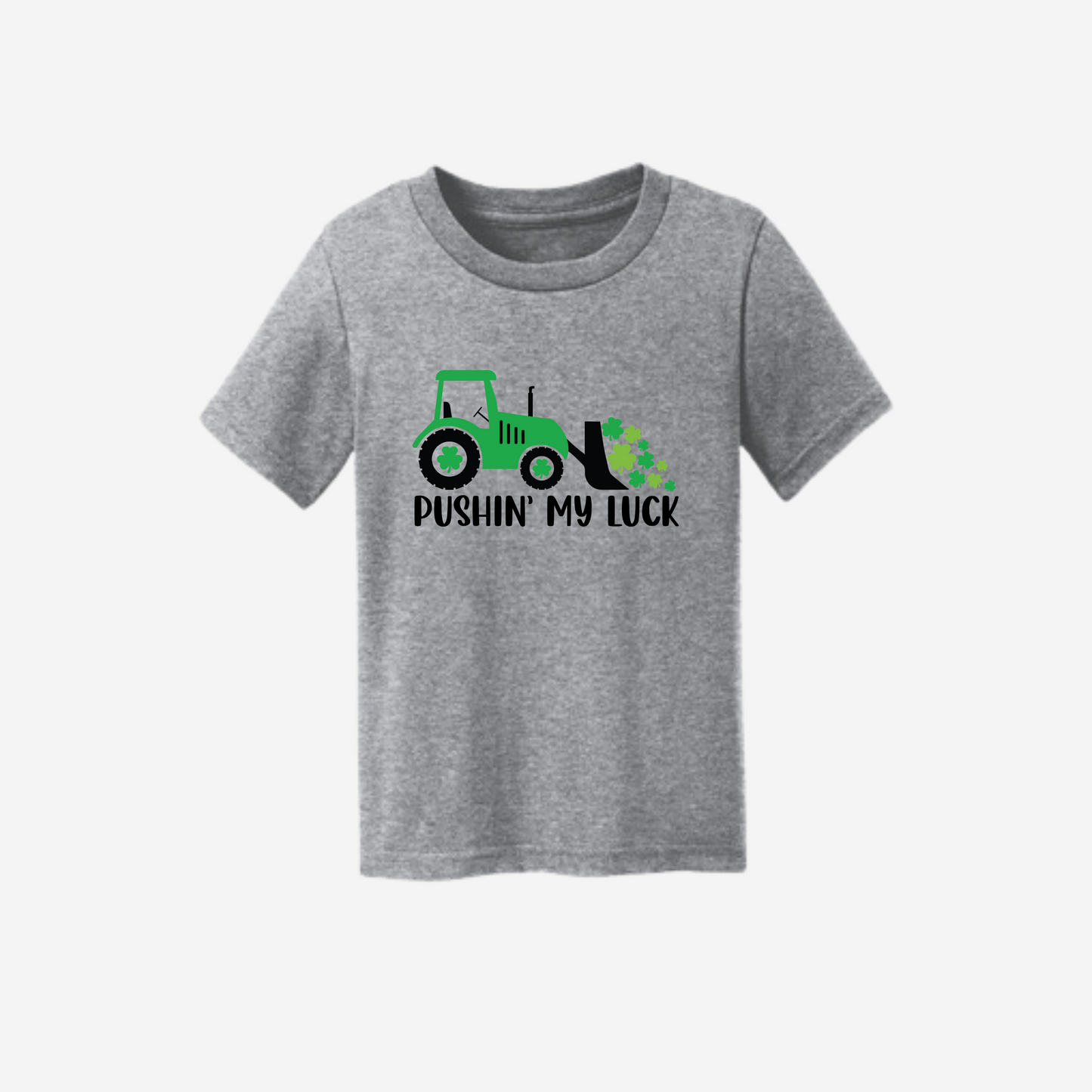 St. Patrick's Day Graphic Toddler T-shirt - "Pushin' My Luck"