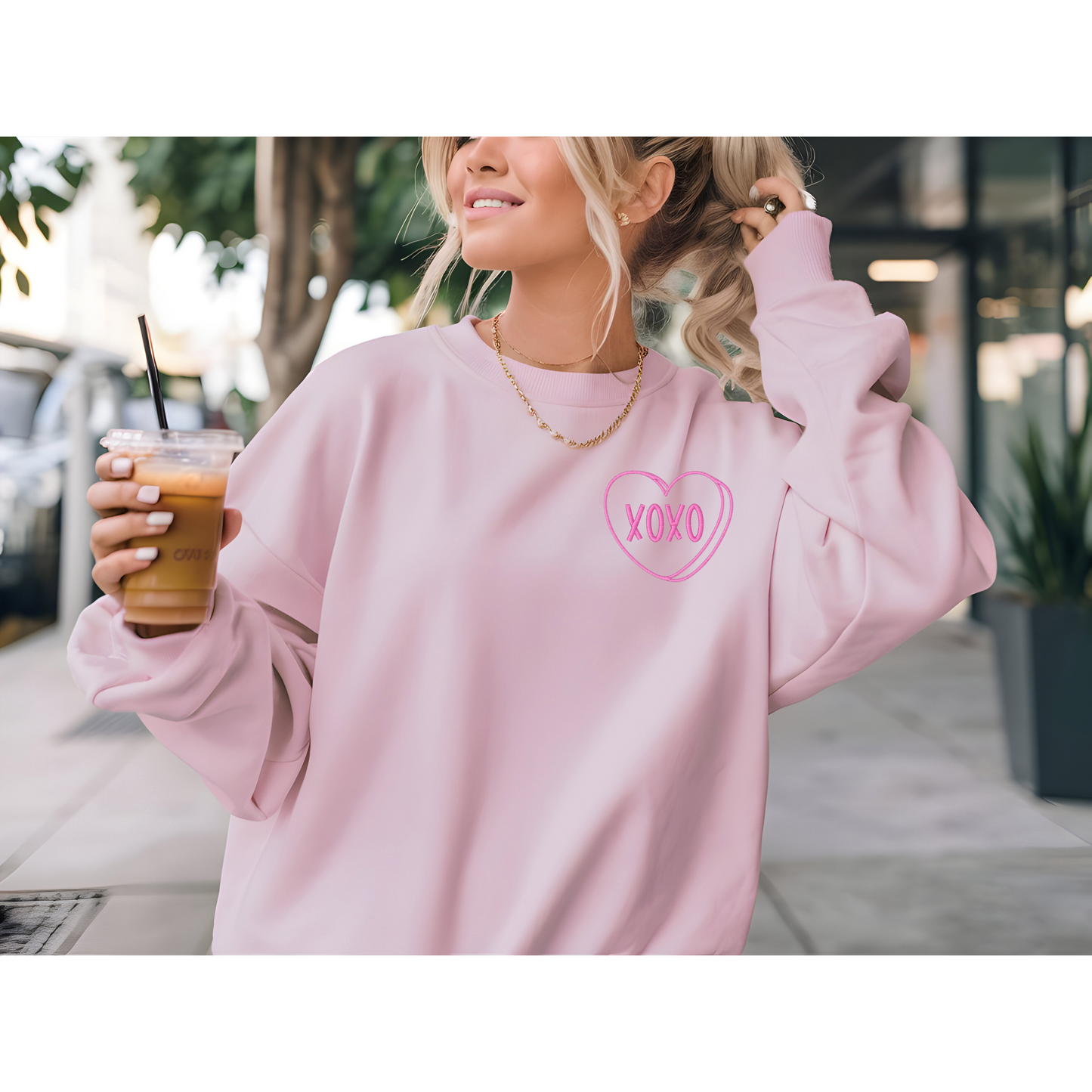 Embroidered Heart Candy Crew