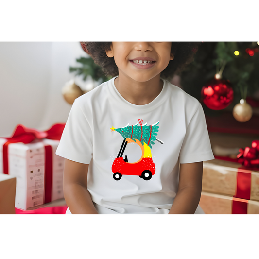 Red Car Christmas Tee