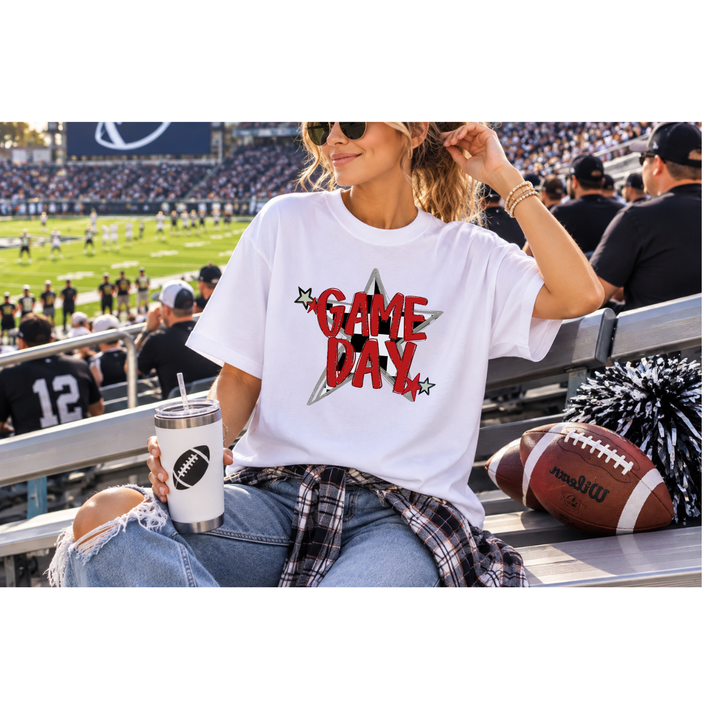 Game Day - Red/Black Tee