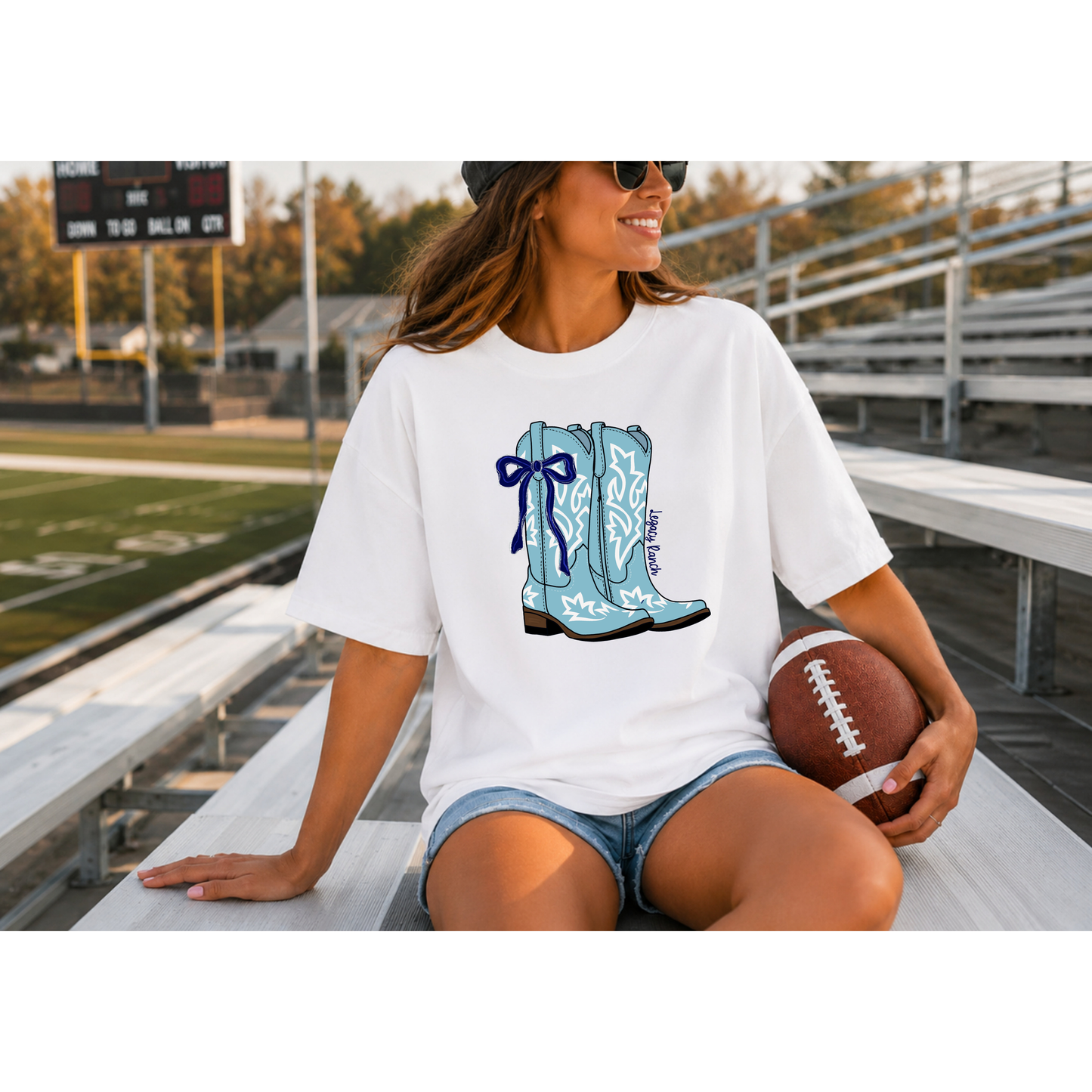 Light Blue Boot Tee