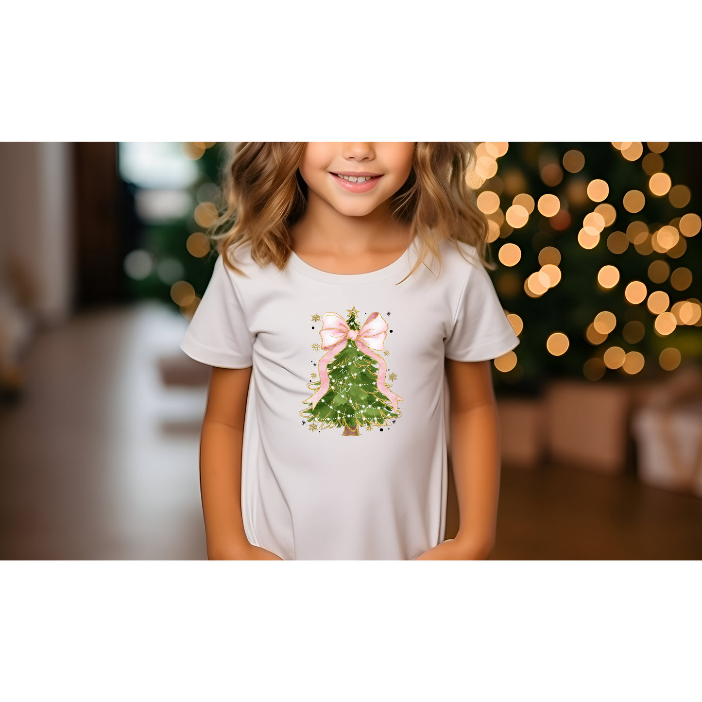 Pink Bow Christmas Tee