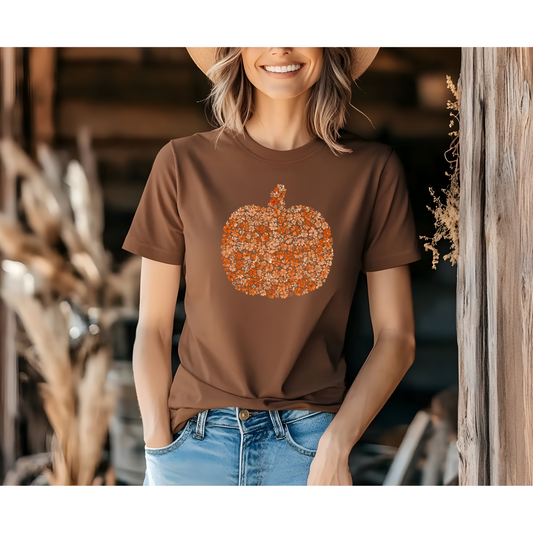 Floral Pumpkin Tee