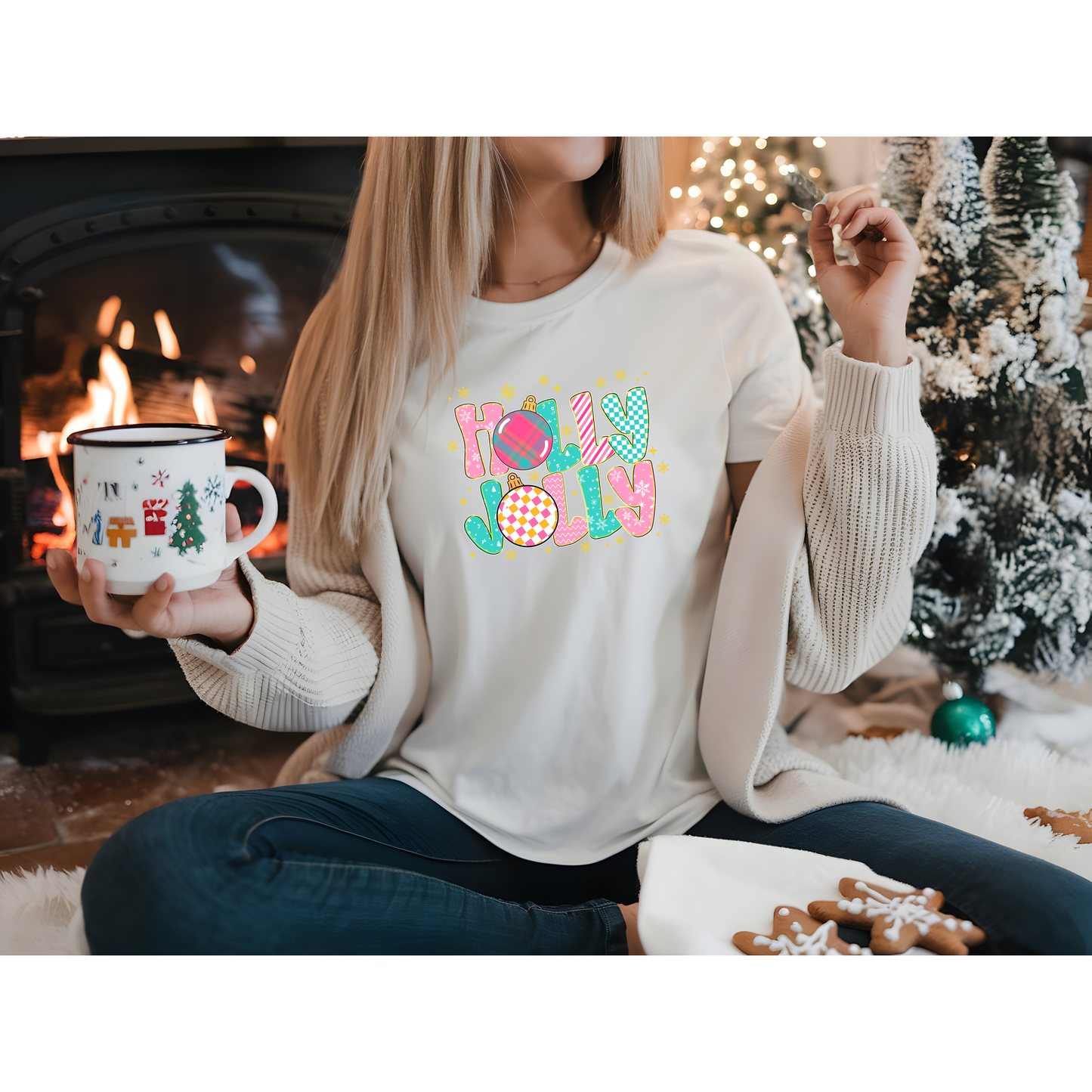 Holly Jolly Ornaments Tee