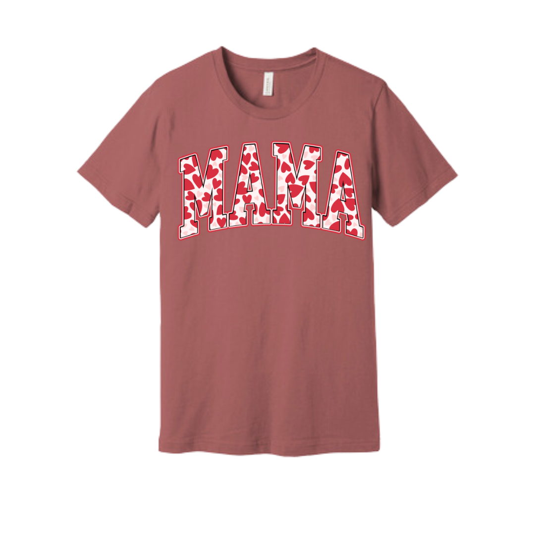 Valentines Graphic T-shirt - Mama Heart