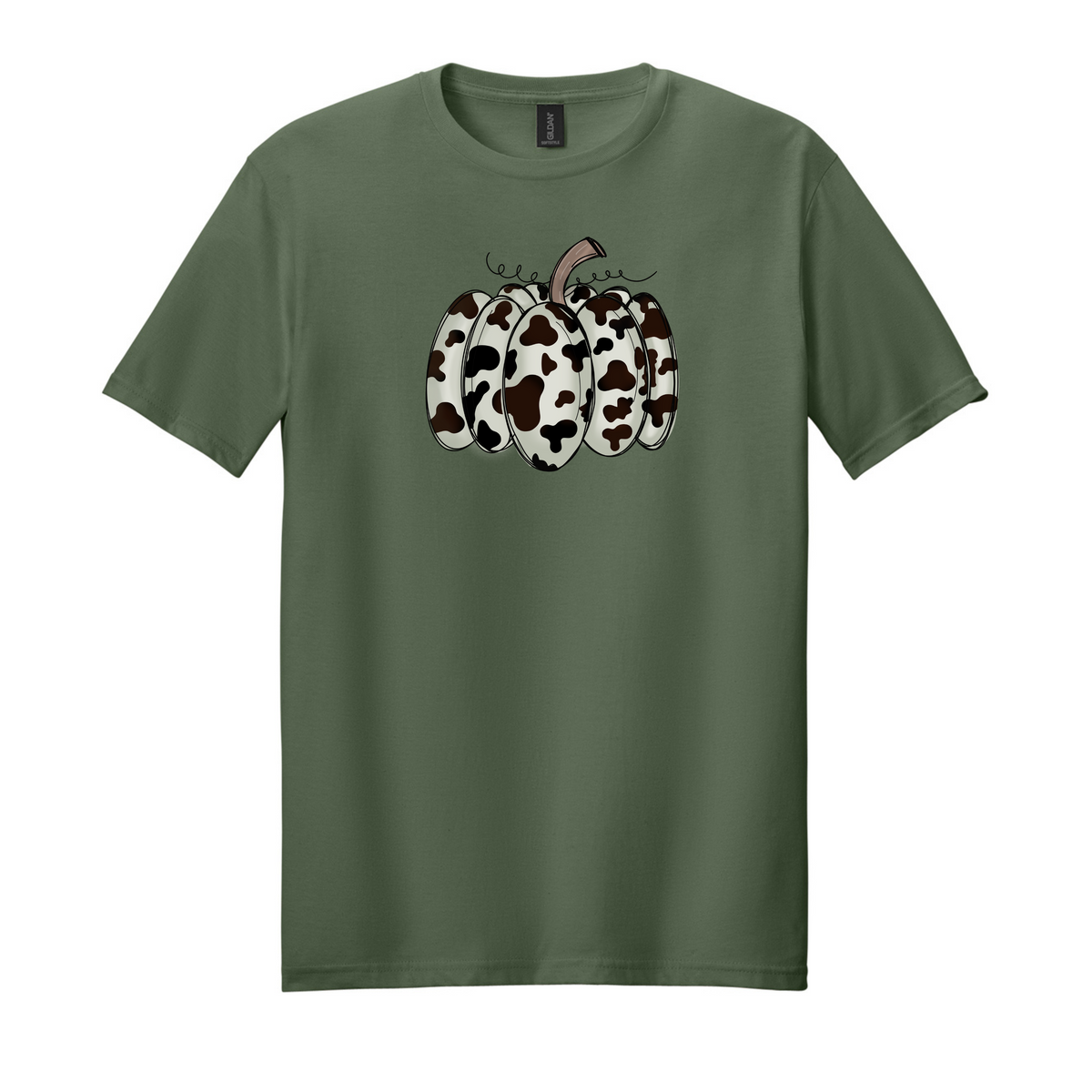 Cow Print Pumpkin Tee