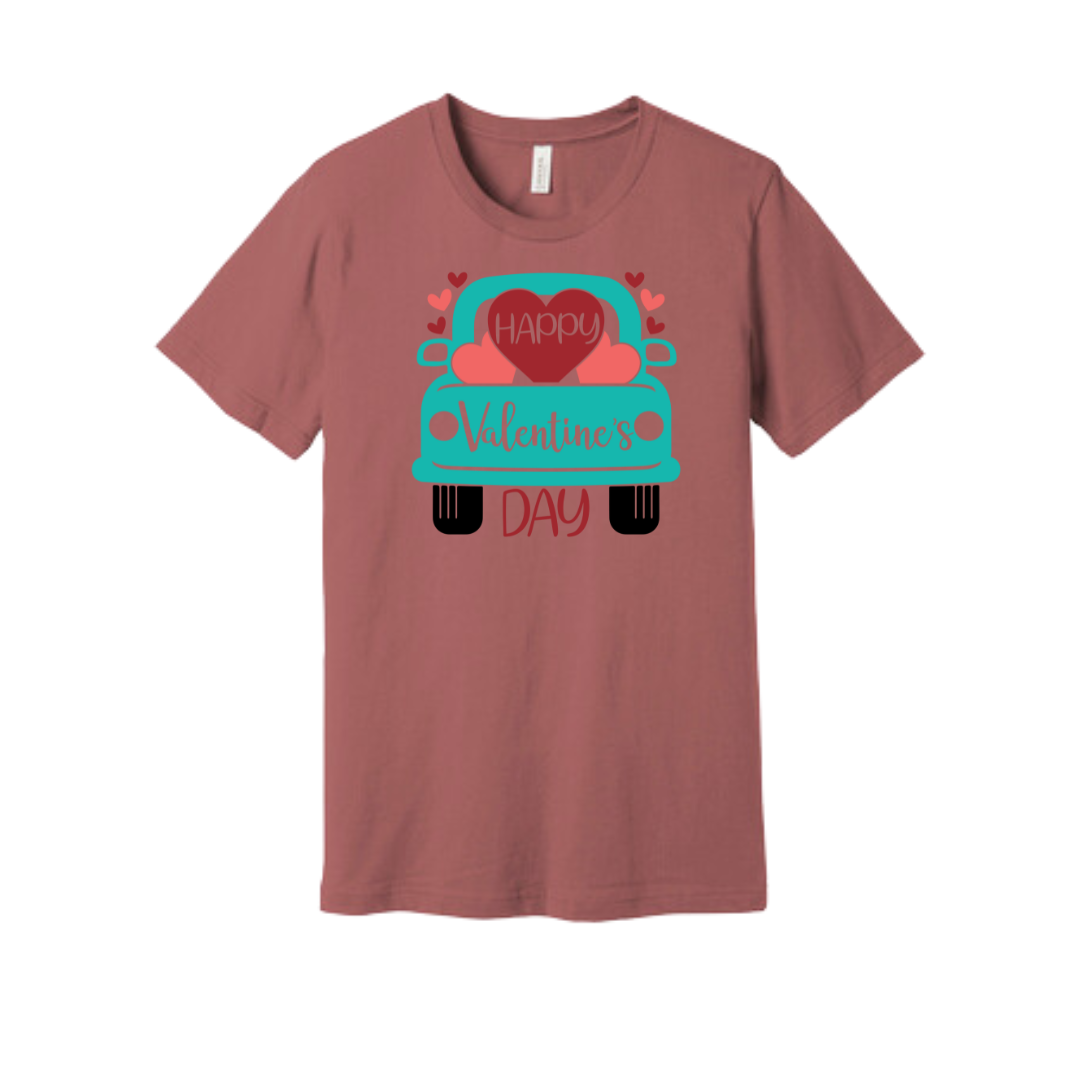 Valentines Graphic T-shirt - Valentine's Vintage Truck