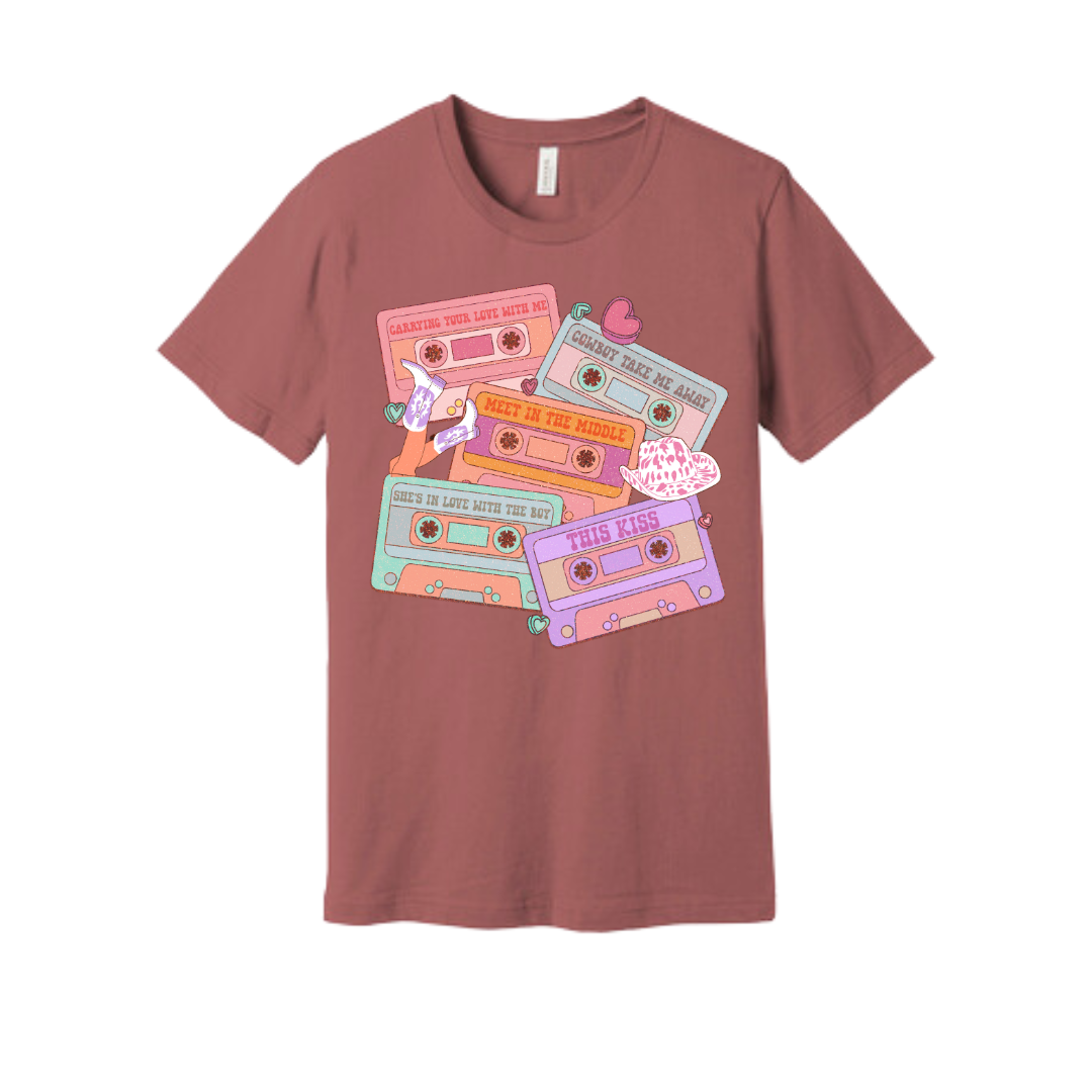 Valentines Graphic T-shirt - LOVE SONGS