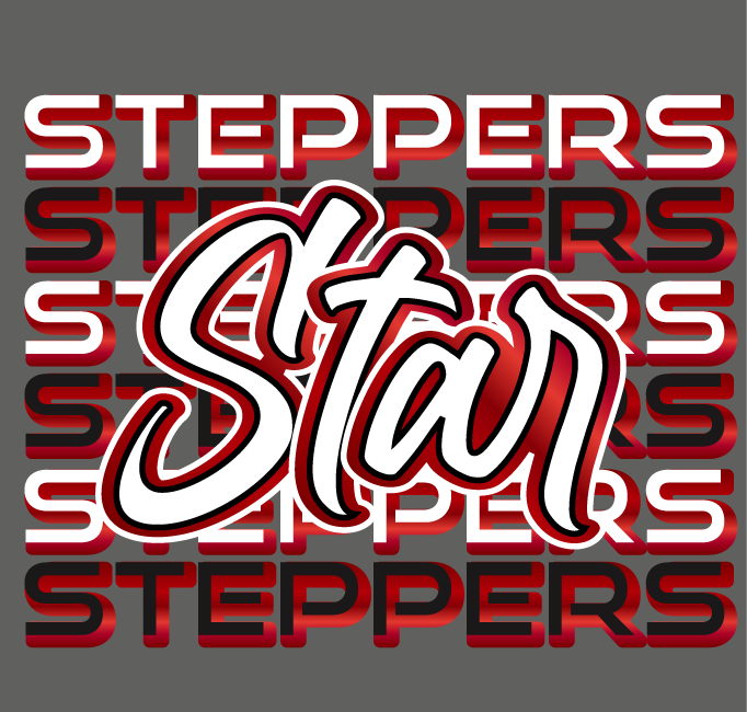 Star Steppers Grey "Steppers Repeat" T-shirt