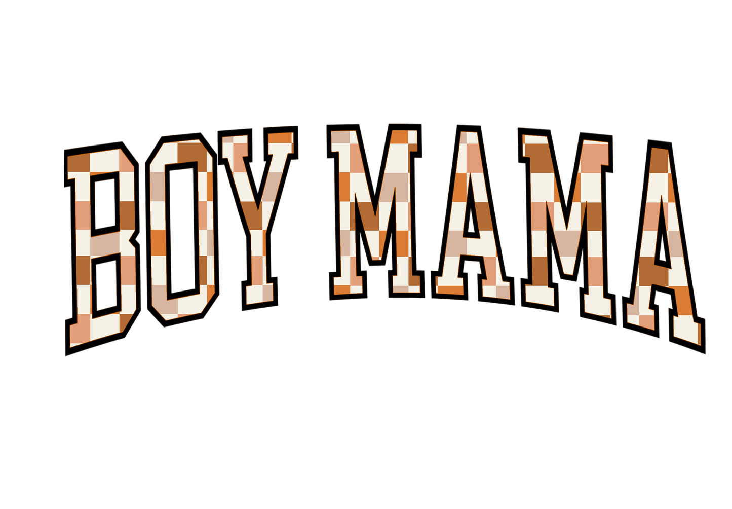 Mama Graphic T-shirt Collection - Boy Mama Checkered