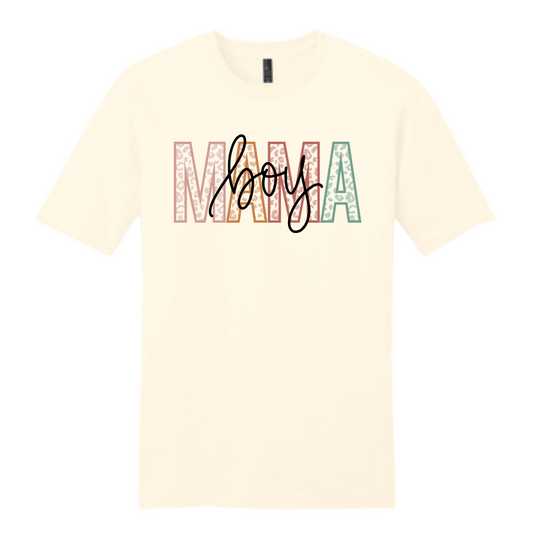 Mama Graphic T-shirt Collection - Boy Mama Leopard