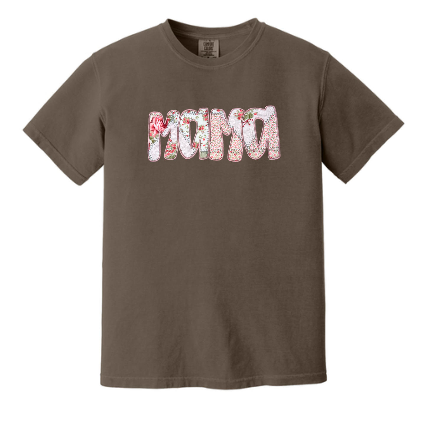 Mama Embroidered Floral Tee