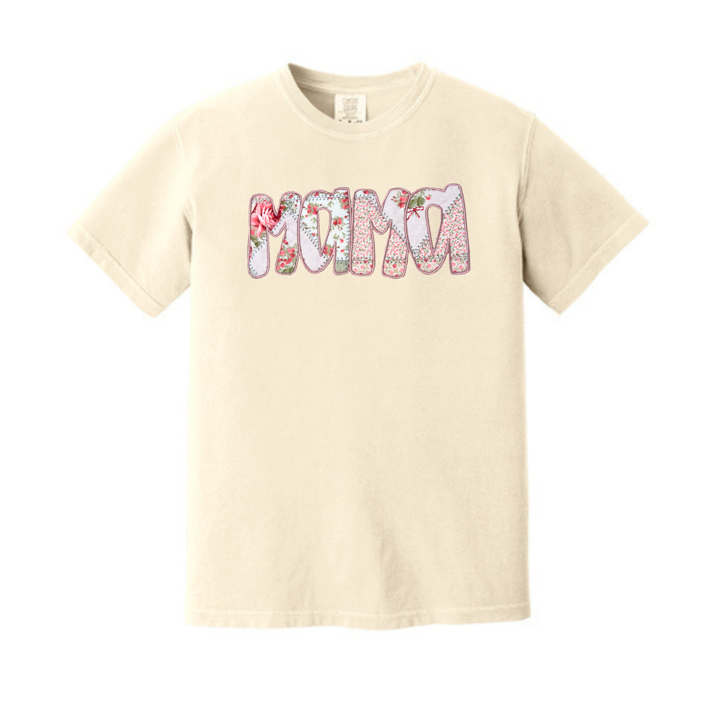Mama Embroidered Floral Tee