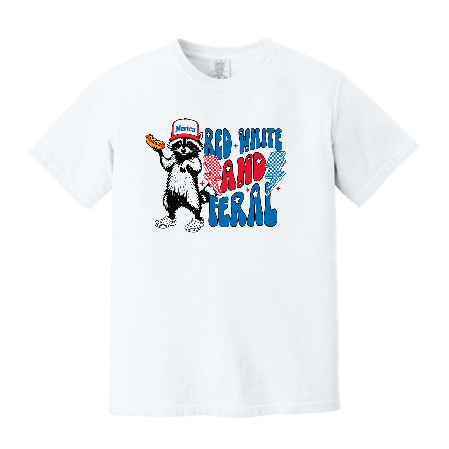 Red White and Feral Tee