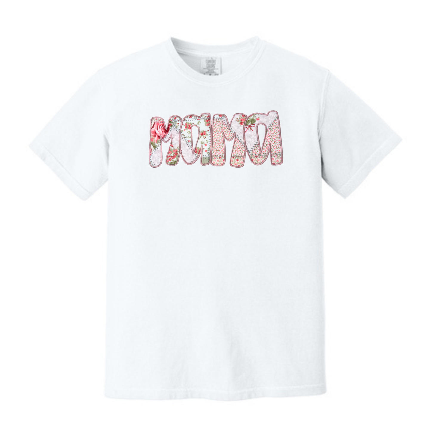 Mama Embroidered Floral Tee