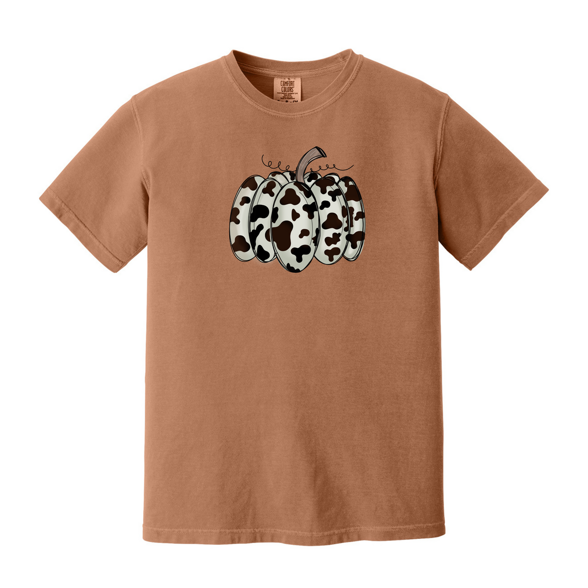 Cow Print Pumpkin Tee