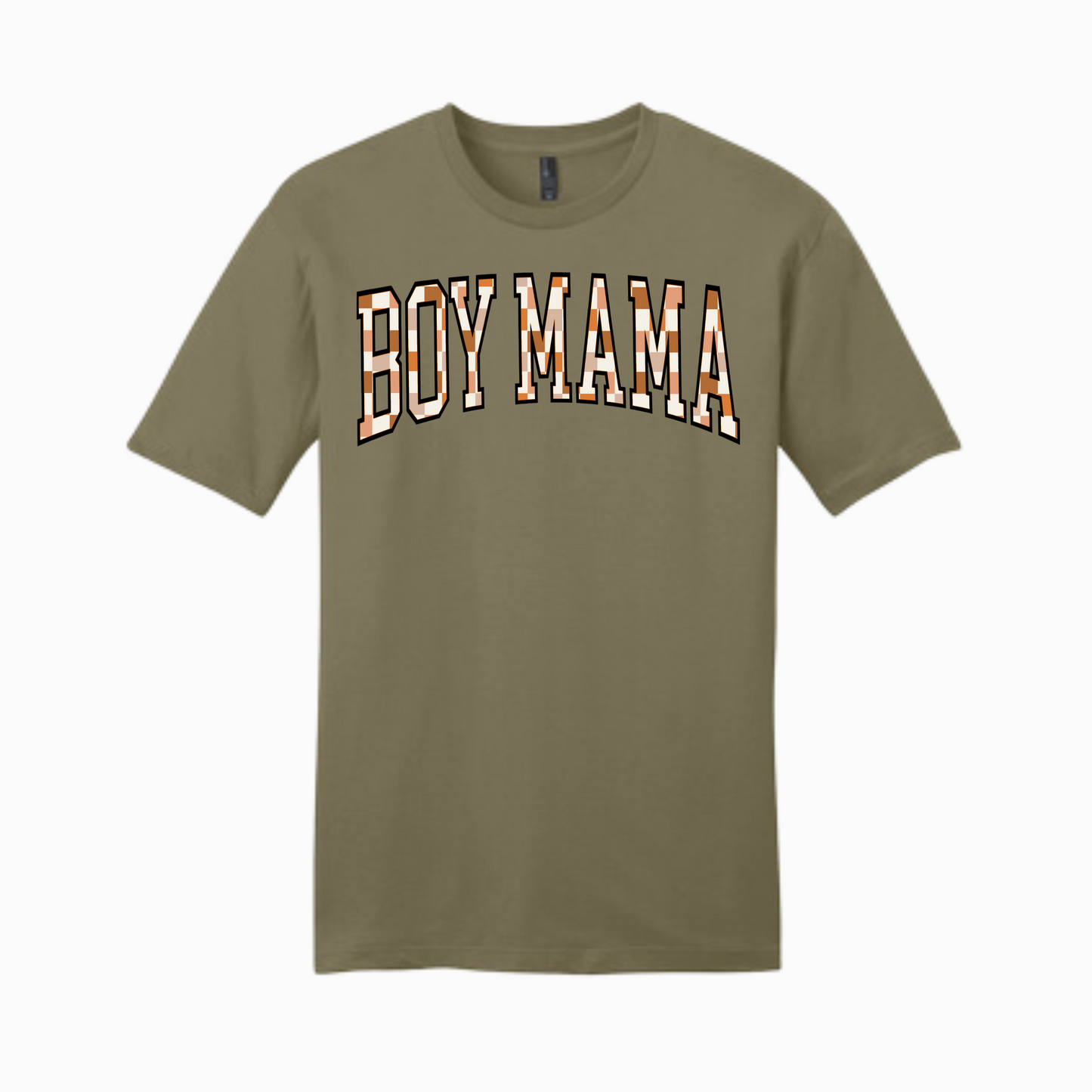 Mama Graphic T-shirt Collection - Boy Mama Checkered