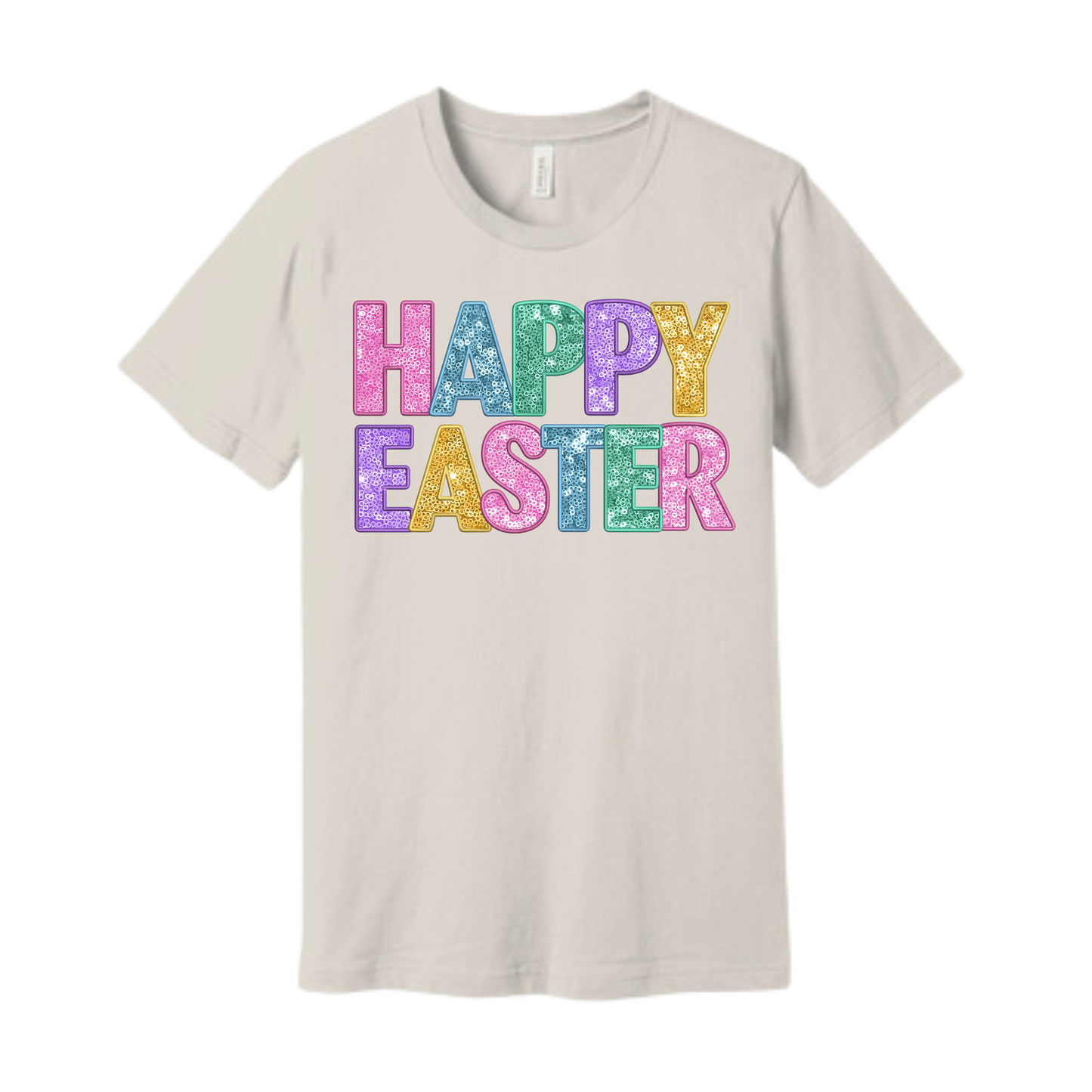 Easter Graphic T-shirt - Glitter Happy Easter