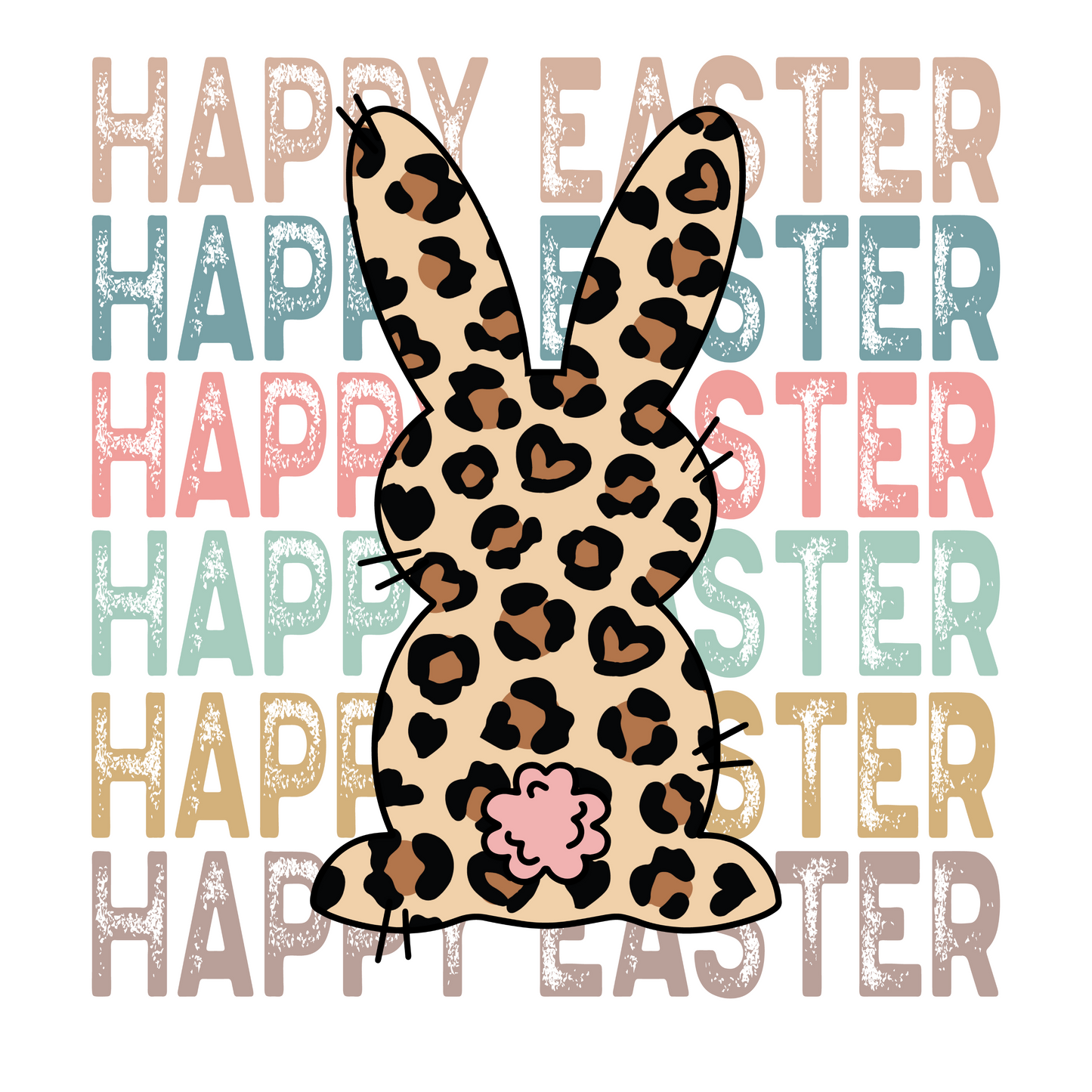 Easter Graphic T-shirt Collection - Leopard Bunny