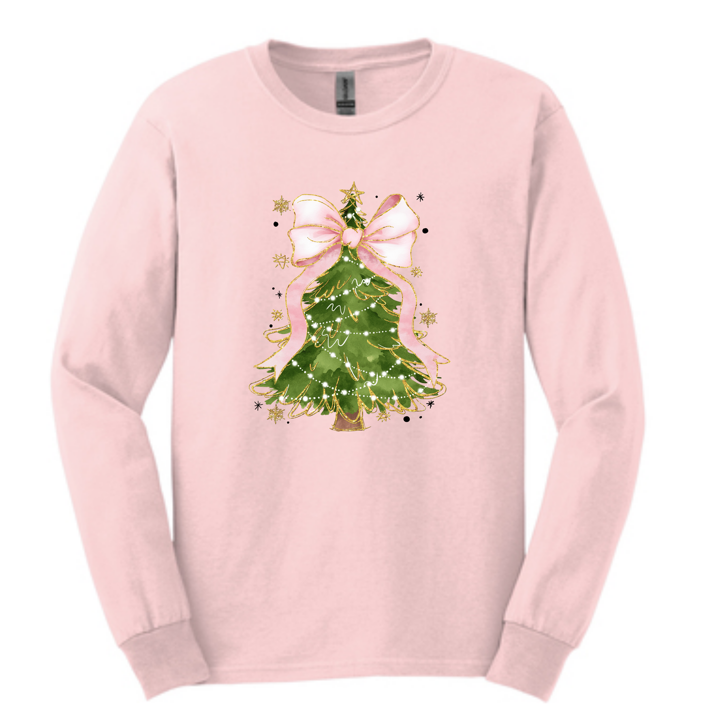 Pink Bow Christmas Tee