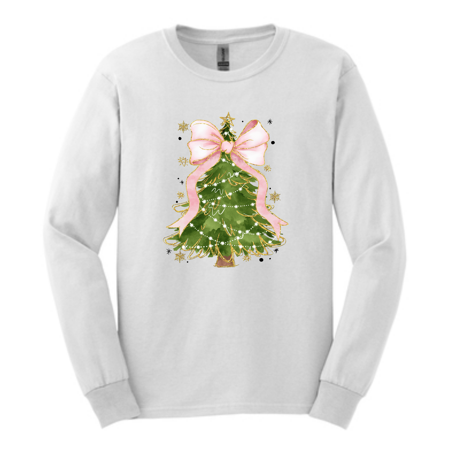 Pink Bow Christmas Tee