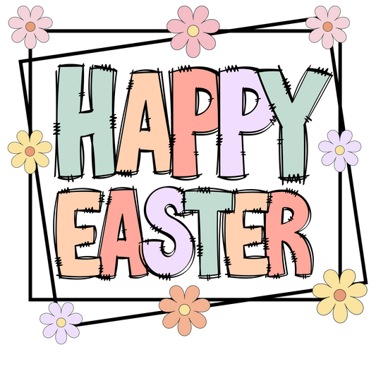 Easter Graphic T-shirt Collection - Happy Easter Floral