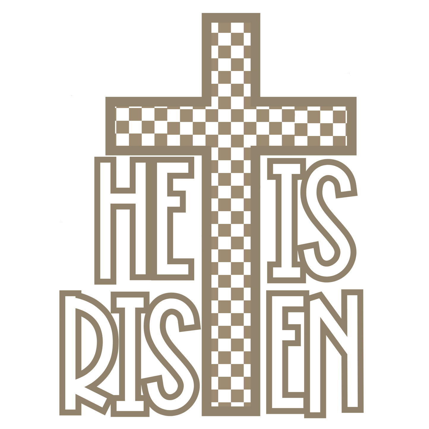 Easter Graphic T-shirt Collection - He is Risen Cross