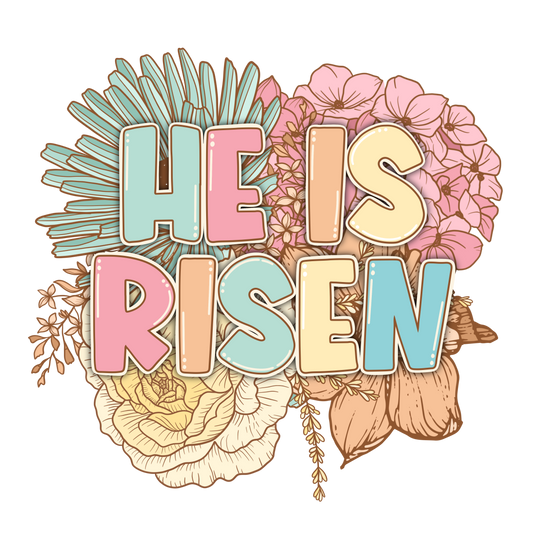 Easter Graphic T-shirt Collection - He is Risen Floral