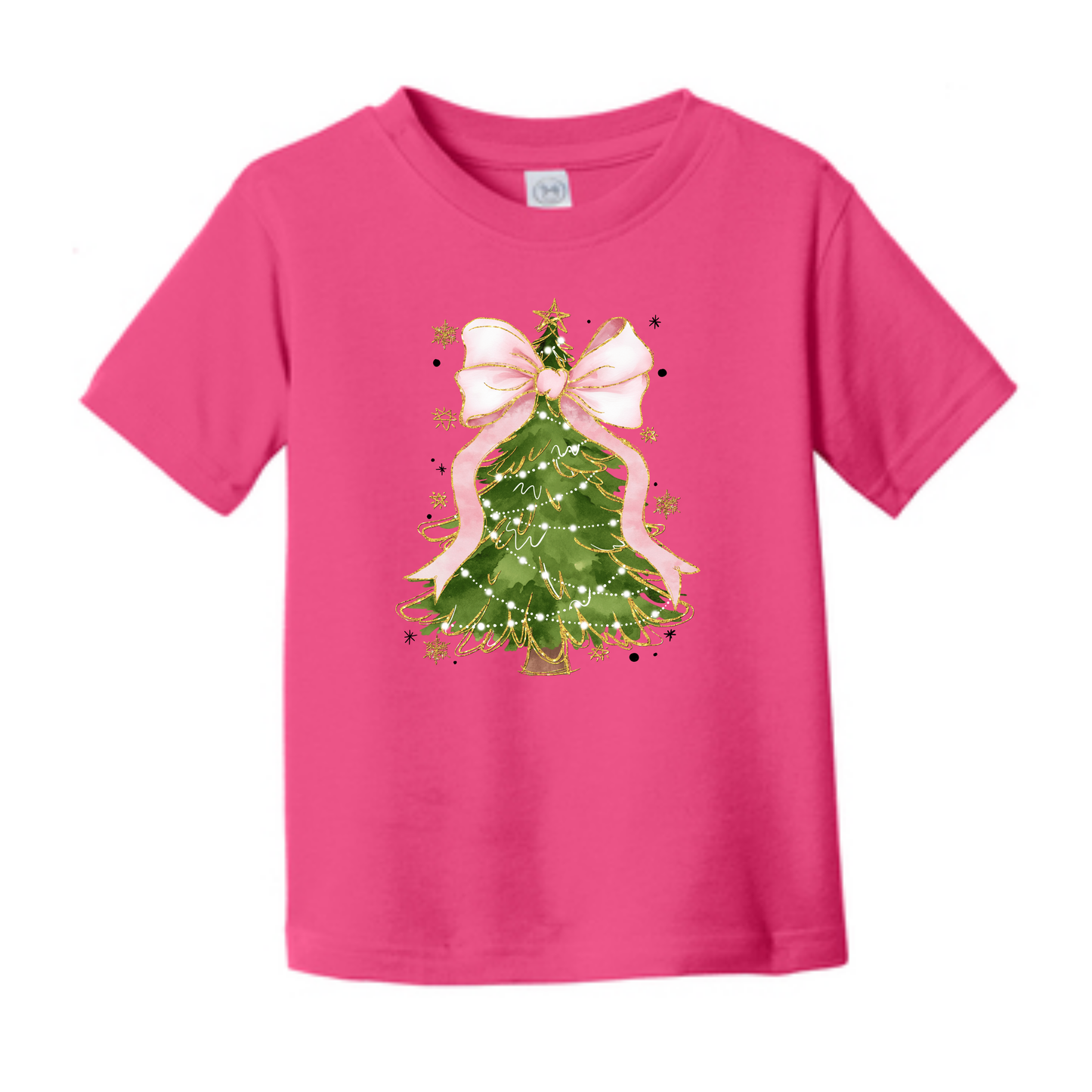 Pink Bow Christmas Tee