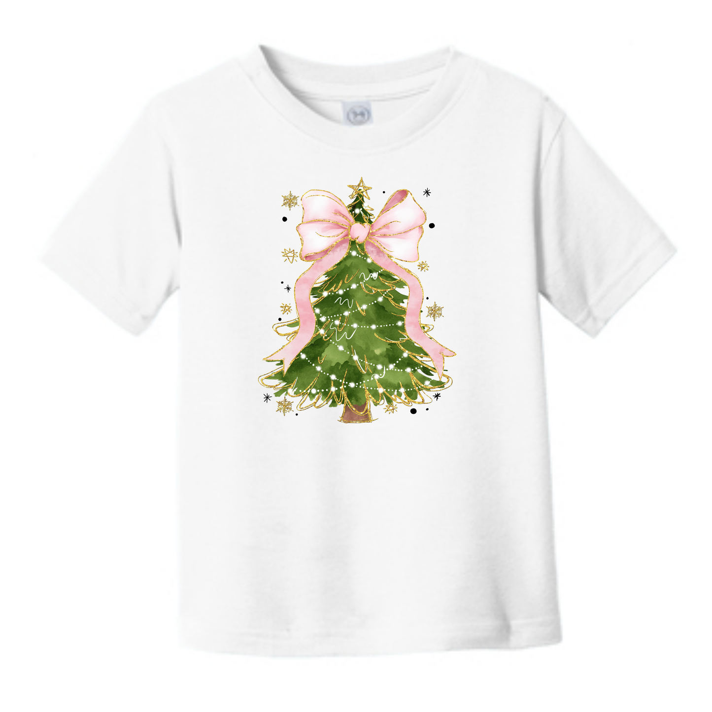 Pink Bow Christmas Tee